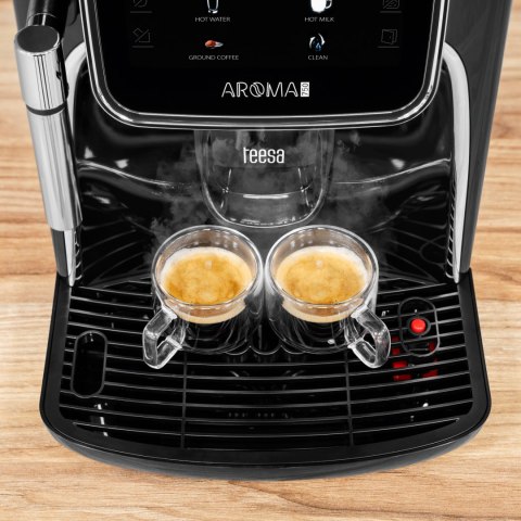 Ekspres automatyczny Teesa Aroma 750 TSA4012, stalowy młynek, 19 bar, 1,8 l, spieniacz mleka