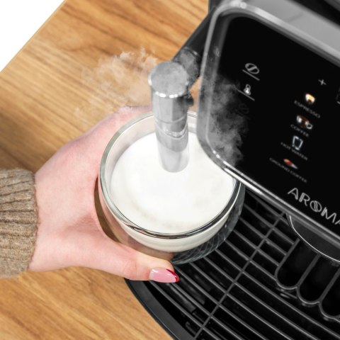 Ekspres automatyczny Teesa Aroma 750 TSA4012, stalowy młynek, 19 bar, 1,8 l, spieniacz mleka