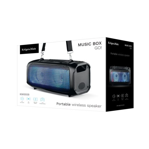 Głośnik Bluetooth Krüger&Matz Music Box GO KM0559, 8 W, mikrofon, FM, USB, microSD i TWS