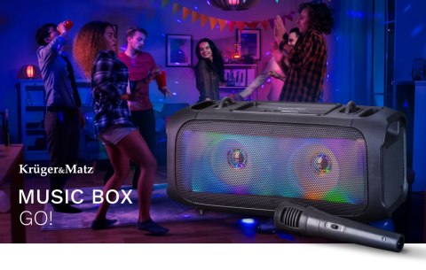 Głośnik Bluetooth Krüger&Matz Music Box GO KM0559, 8 W, mikrofon, FM, USB, microSD i TWS