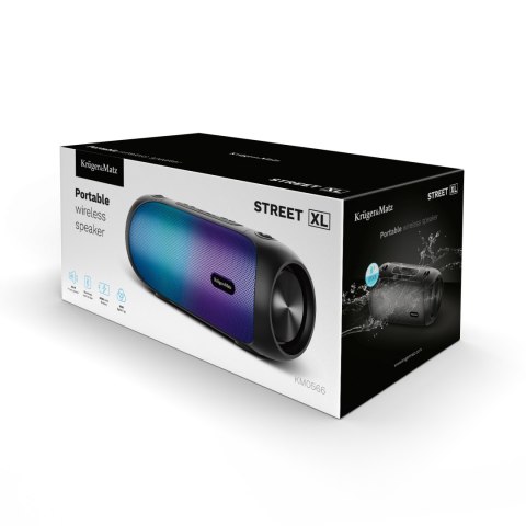 Głośnik Bluetooth Krüger&Matz Street XL KM0566, czarny, 30 W, IPX5, RGB, FM i TWS
