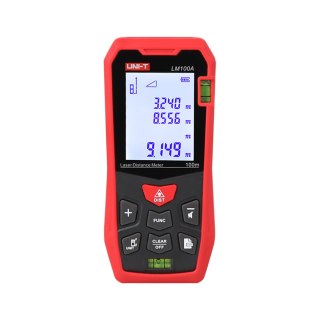 Laserowy dalmierz Uni-T LM100A — 100 m, LCD 2″, pomiar powierzchni i objętości
