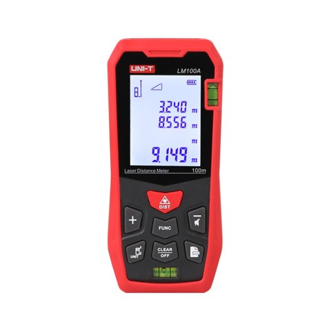 Laserowy dalmierz Uni-T LM100A — 100 m, LCD 2″, pomiar powierzchni i objętości