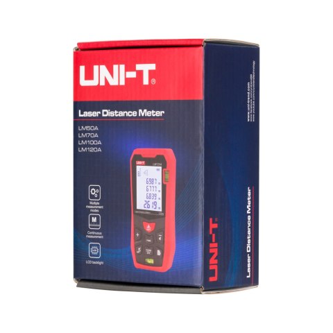 Laserowy dalmierz Uni-T LM50A — 50 m, LCD 2″, pomiar powierzchni i objętości
