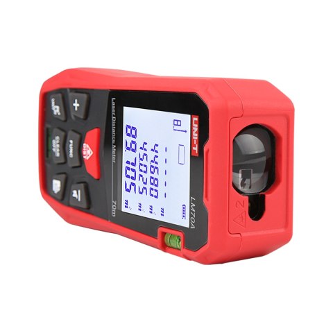 Laserowy dalmierz Uni-T LM70A — 70 m, LCD 2″, pomiar powierzchni i objętości