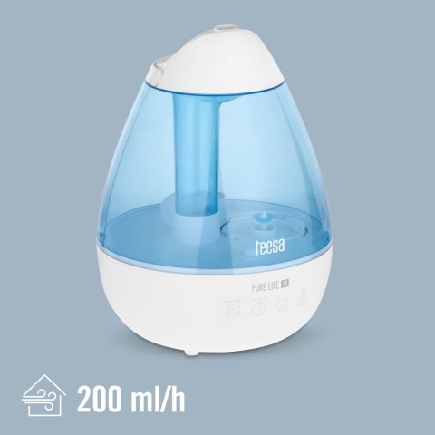 Nawilżacz ultradźwiękowy Teesa Pure Life 50 TSA8064, 2,2 l, 25 W, dyfuzor zapachowy, podświetlenie