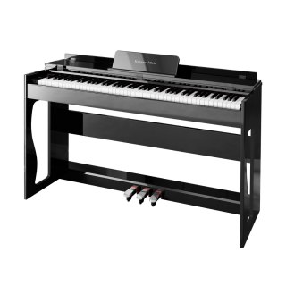 Pianino cyfrowe Krüger&Matz KMDP-135-BK, czarne, 88 klawiszy, 380 barw, 256 głosów i 3 pedały