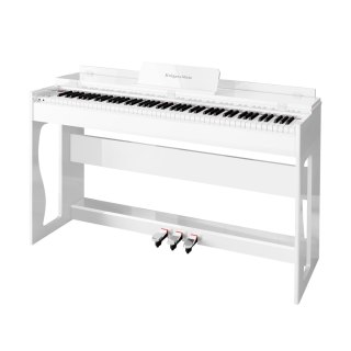 Pianino cyfrowe Krüger&Matz KMDP-135-WH, białe, 88 klawiszy, 380 barw, 256 głosów i 3 pedały