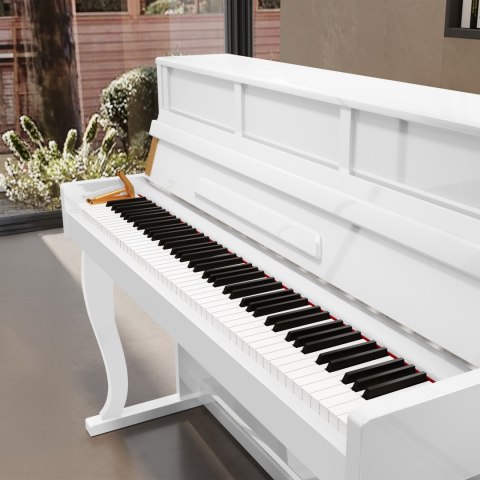 Pianino cyfrowe Krüger&Matz KMDP-755-WH, białe, 88 klawiszy, 256 głosów, 3 pedały i Bluetooth