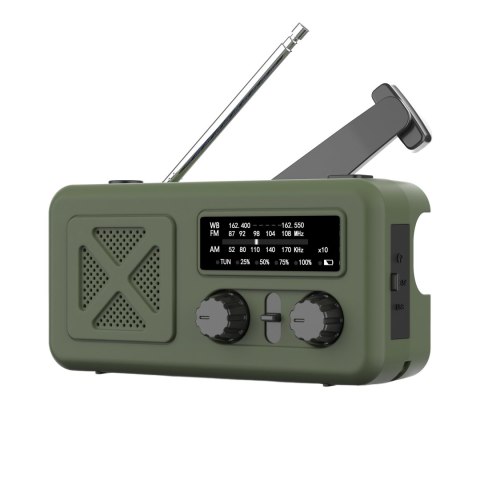 Radio solarne Krüger&Matz KM0835 AM/FM, powerbank 2000 mAh, dynamo, latarka i SOS
