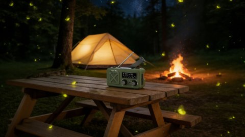 Radio solarne Krüger&Matz KM0835 AM/FM, powerbank 2000 mAh, dynamo, latarka i SOS