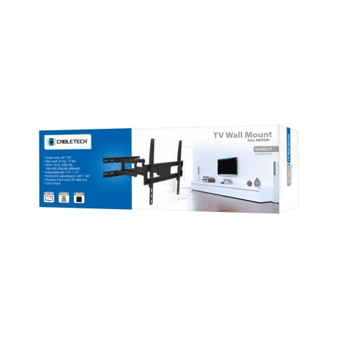 Ruchomy uchwyt ścienny Cabletech UCH0217 do TV 26-55 cali, VESA do 400×400, do 35 kg