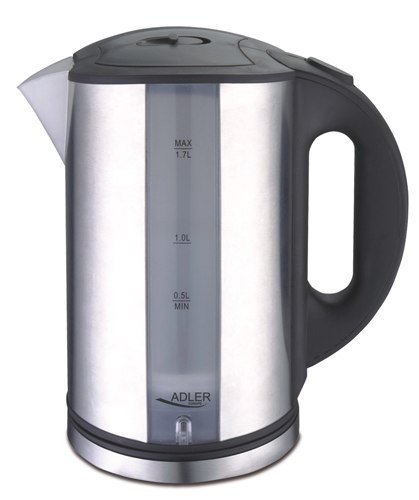 Adler AD1216 czajnik elektryczny 1,7 l, inox, 2200 W, niebieskie podświetlenie