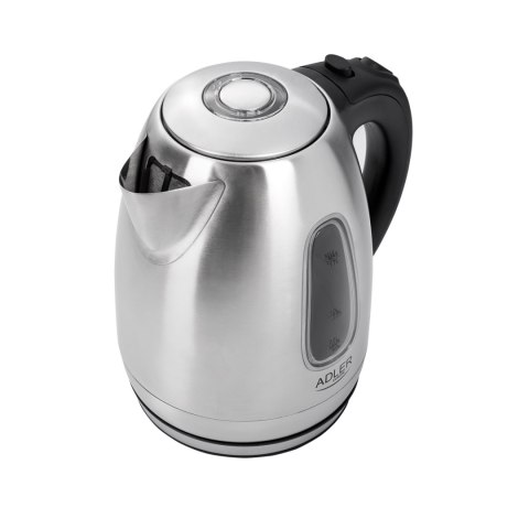 Adler AD1223 czajnik elektryczny 1,7 l, inox, 2200 W, niebieskie podświetlenie