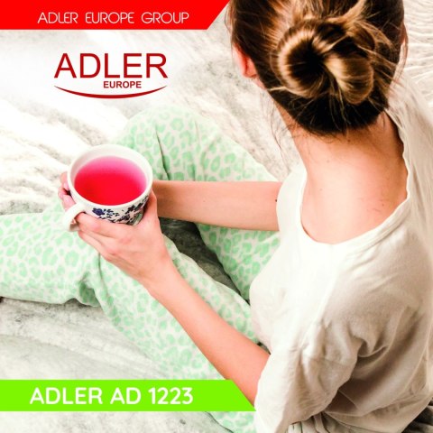 Adler AD1223 czajnik elektryczny 1,7 l, inox, 2200 W, niebieskie podświetlenie
