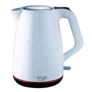 Adler AD1277W czajnik elektryczny 1,7 l, biały, 2200 W, obrotowa podstawa 360°