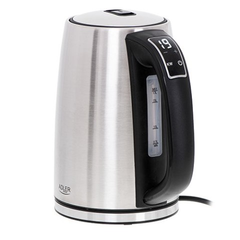 Adler AD1340 czajnik elektryczny 1,7 l, inox, regulacja 40-100°C, LCD, 2200 W