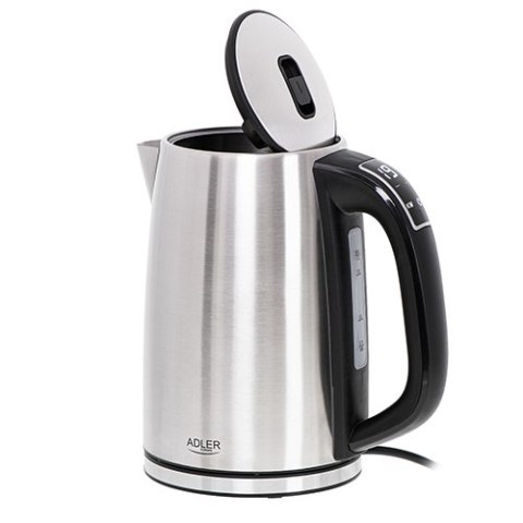 Adler AD1340 czajnik elektryczny 1,7 l, inox, regulacja 40-100°C, LCD, 2200 W