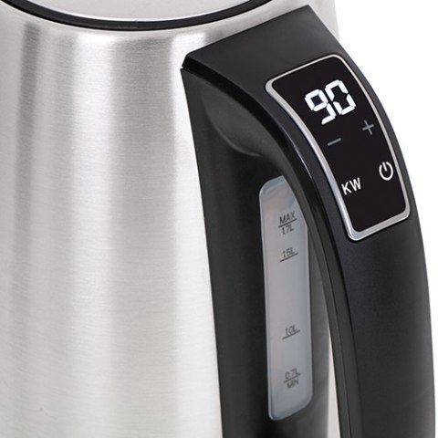 Adler AD1340 czajnik elektryczny 1,7 l, inox, regulacja 40-100°C, LCD, 2200 W