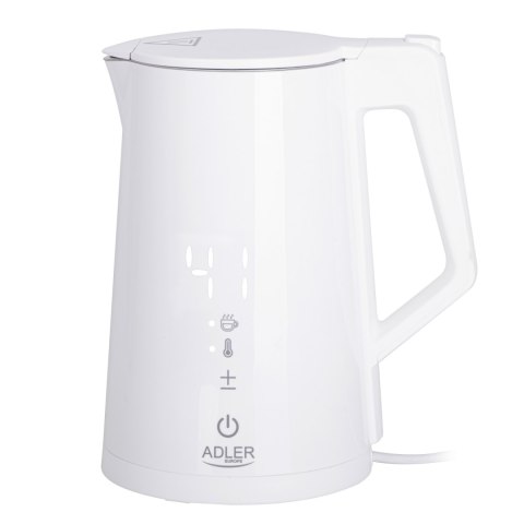 Adler AD1345W czajnik elektryczny 1,7 l, biały, regulacja temperatury, LED, STRIX
