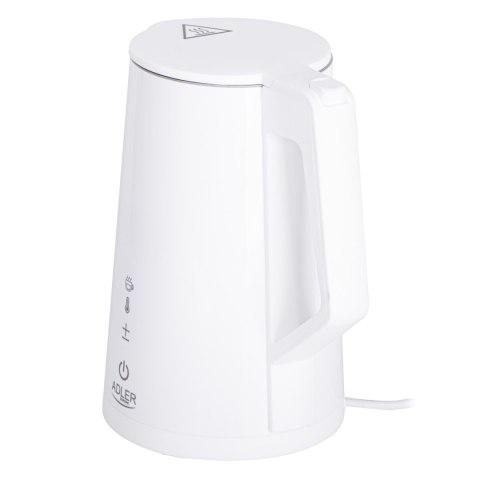 Adler AD1345W czajnik elektryczny 1,7 l, biały, regulacja temperatury, LED, STRIX