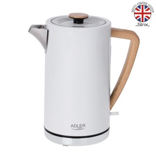 Adler AD1347W czajnik elektryczny 1,7 l, biały, stal nierdzewna, STRIX, 2200 W