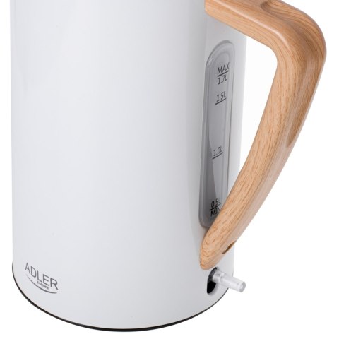 Adler AD1347W czajnik elektryczny 1,7 l, biały, stal nierdzewna, STRIX, 2200 W