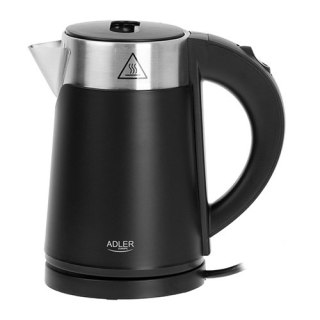 Adler AD1372B mały czajnik elektryczny 0,6 l, czarny, 800 W, stalowe wnętrze