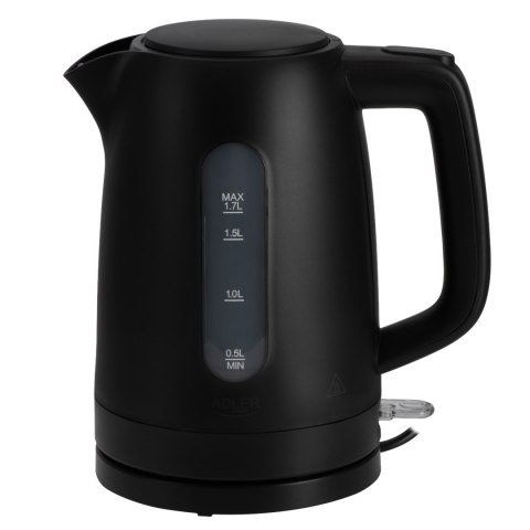 Adler AD1379B czajnik elektryczny 1,7 l, czarny, polipropylen, STRIX, 2200 W