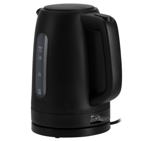 Adler AD1379B czajnik elektryczny 1,7 l, czarny, polipropylen, STRIX, 2200 W