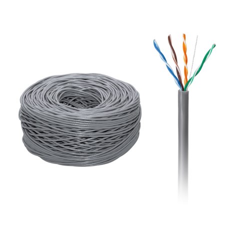 Cabletech KAB0100 - kabel sieciowy UTP Cat5e, miedziany drut, 4 pary, rolka 305 m