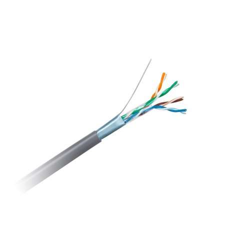 Cabletech KAB0104 - kabel sieciowy FTP Cat5e, miedziany drut, ekran aluminiowy, rolka 305 m