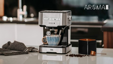 Ekspres kolbowy Teesa Aroma 450 TSA4010, 15 bar, 1,5 l, 850 W, spieniacz mleka