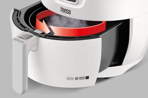 Frytkownica beztłuszczowa Teesa TSA8046W Digital Air Fryer 3,2 l, 1400 W, 7 programów, biała