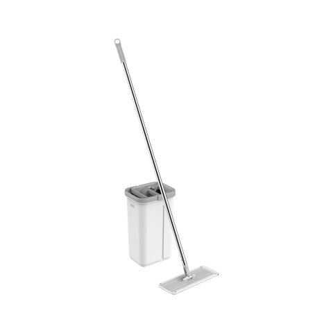 Mop płaski Teesa New Clean R13 TSA0045, wyciskacz, wiadro 5,7 l, rączka 124 cm, 2 nakładki