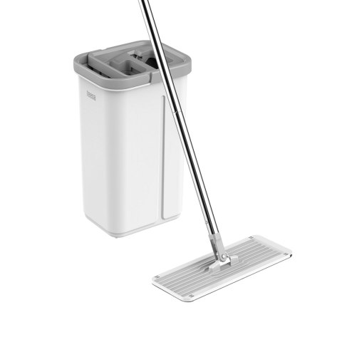 Mop płaski Teesa New Clean R13 TSA0045, wyciskacz, wiadro 5,7 l, rączka 124 cm, 2 nakładki