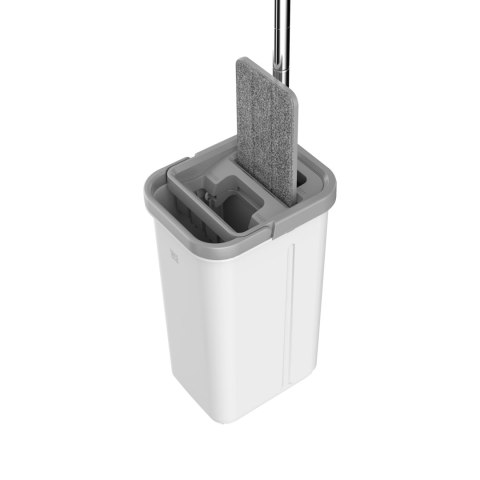 Mop płaski Teesa New Clean R13 TSA0045, wyciskacz, wiadro 5,7 l, rączka 124 cm, 2 nakładki