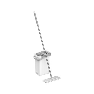 Mop płaski Teesa New Clean R19 TSA0046, wyciskacz, wiadro 7,5 l, rączka 128 cm, 2 nakładki