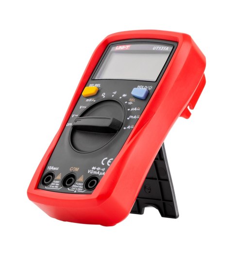 Multimetr Uni-T UT131A — napięcie AC/DC do 250 V, prąd do 10 A, pojemność, autozakres i podświetlenie