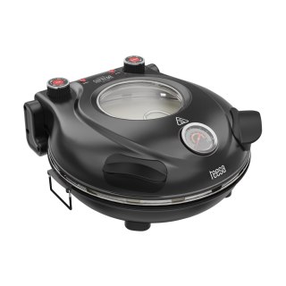 Piec do pizzy Teesa Supreme+ TSA3231, 1300 W, kamień 31 cm, okienko — czarny