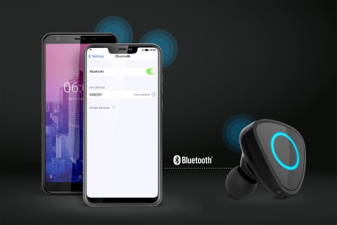 Słuchawka Bluetooth Krüger&Matz Traveler K1 KM0397, z ładowarką samochodową 12-24 V