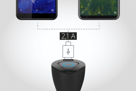 Słuchawka Bluetooth Krüger&Matz Traveler K1 KM0397, z ładowarką samochodową 12-24 V