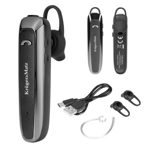 Słuchawka Bluetooth Krüger&Matz Traveler K14 KM0602, Multipoint, USB-C, do 20 h rozmów