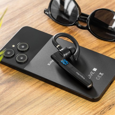 Słuchawka Bluetooth Krüger&Matz Traveler K16 KM0603, wyświetlacz, Multipoint, USB-C, do 18 h