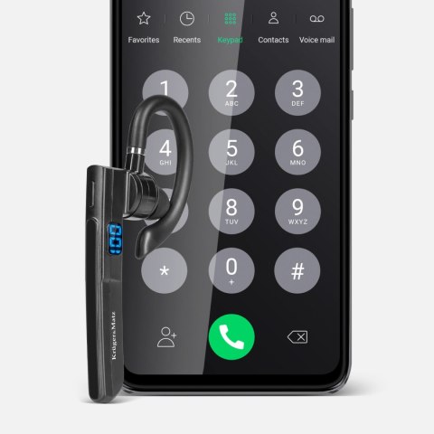 Słuchawka Bluetooth Krüger&Matz Traveler K16 KM0603, wyświetlacz, Multipoint, USB-C, do 18 h