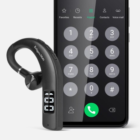 Słuchawka Bluetooth Krüger&Matz Traveler K17 KM0604, wyświetlacz, Multipoint, USB-C, do 18 h