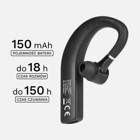 Słuchawka Bluetooth Krüger&Matz Traveler K17 KM0604, wyświetlacz, Multipoint, USB-C, do 18 h