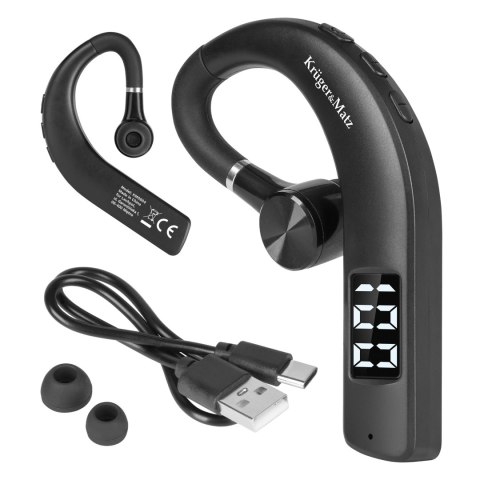Słuchawka Bluetooth Krüger&Matz Traveler K17 KM0604, wyświetlacz, Multipoint, USB-C, do 18 h