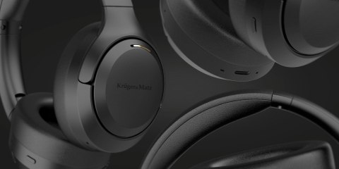 Słuchawki bezprzewodowe Krüger&Matz F8A KM0677-BK, ANC, Bluetooth 5.4, czarne