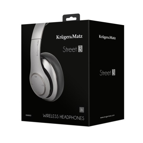 Słuchawki bezprzewodowe Krüger&Matz Street 3 Wireless KM0652, Bluetooth 5.3, grafitowe